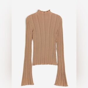 HM Tan ribbed turtleneck